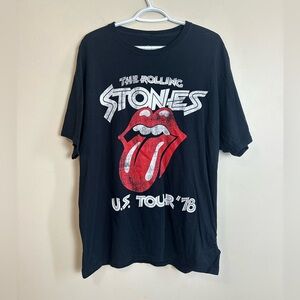 Rolling Stones Size XL U.S. Tour '78 Black T-Shirt